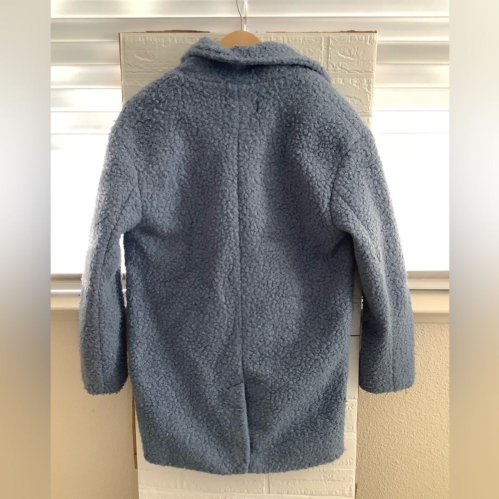 Forever 21 Light Blue Teddy Sherpa Coat - Women XS - Picture 6 of 11